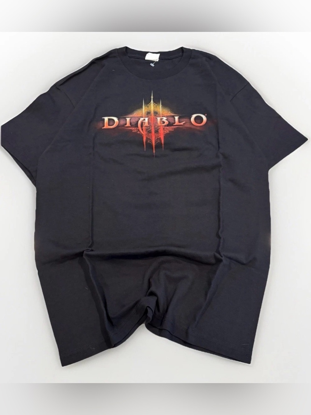 Diablo 3 T-Shirt Large Blizzard Entertainment Video Game Promo Delta Tag Y2K